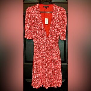 Banana Republic Red and White Floral Mini Dress